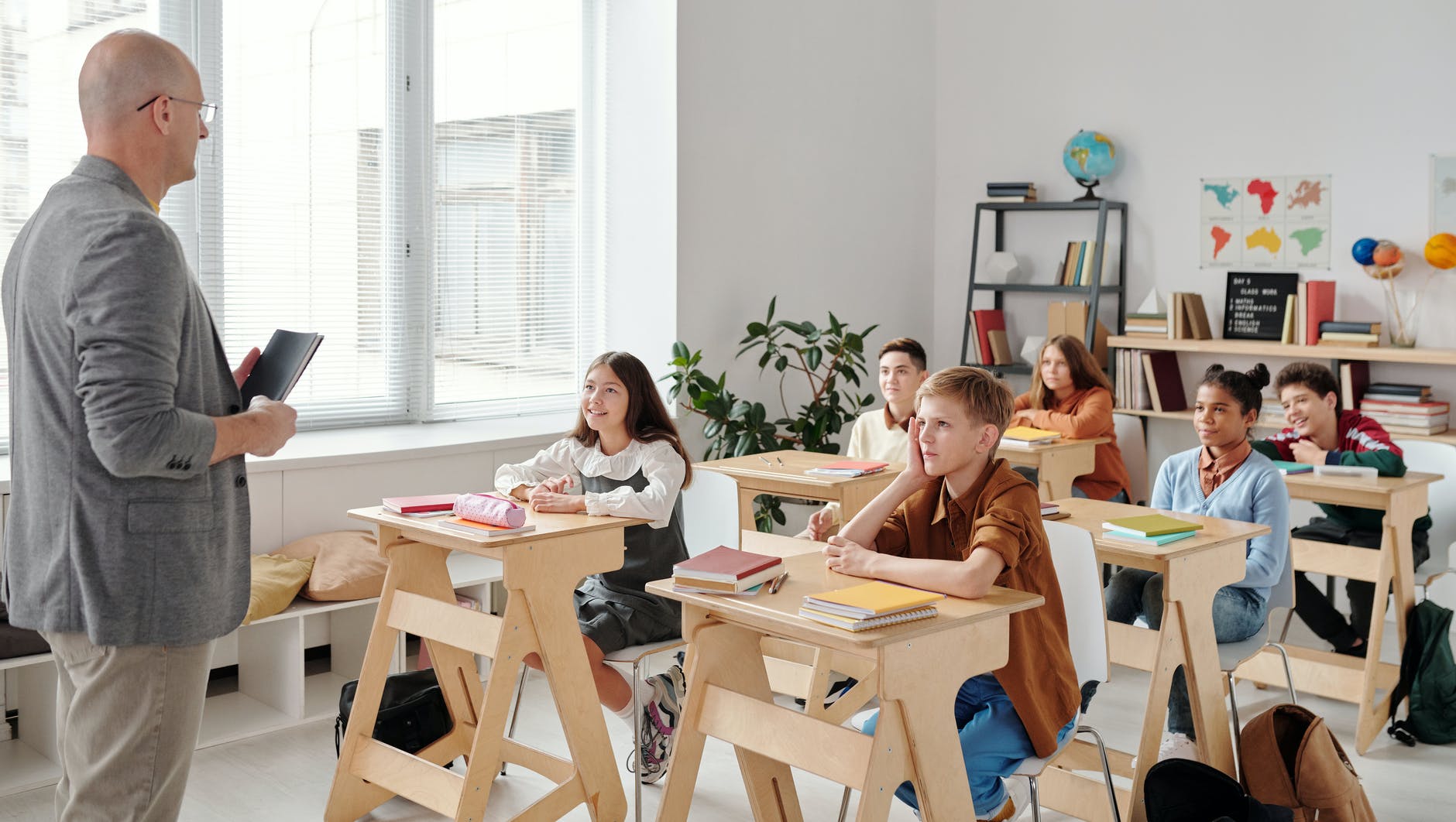 students sitting in the classroom